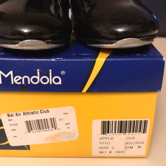 Girls black patent taps by LaMendola. Size 2. Box - Picture 3 of 4